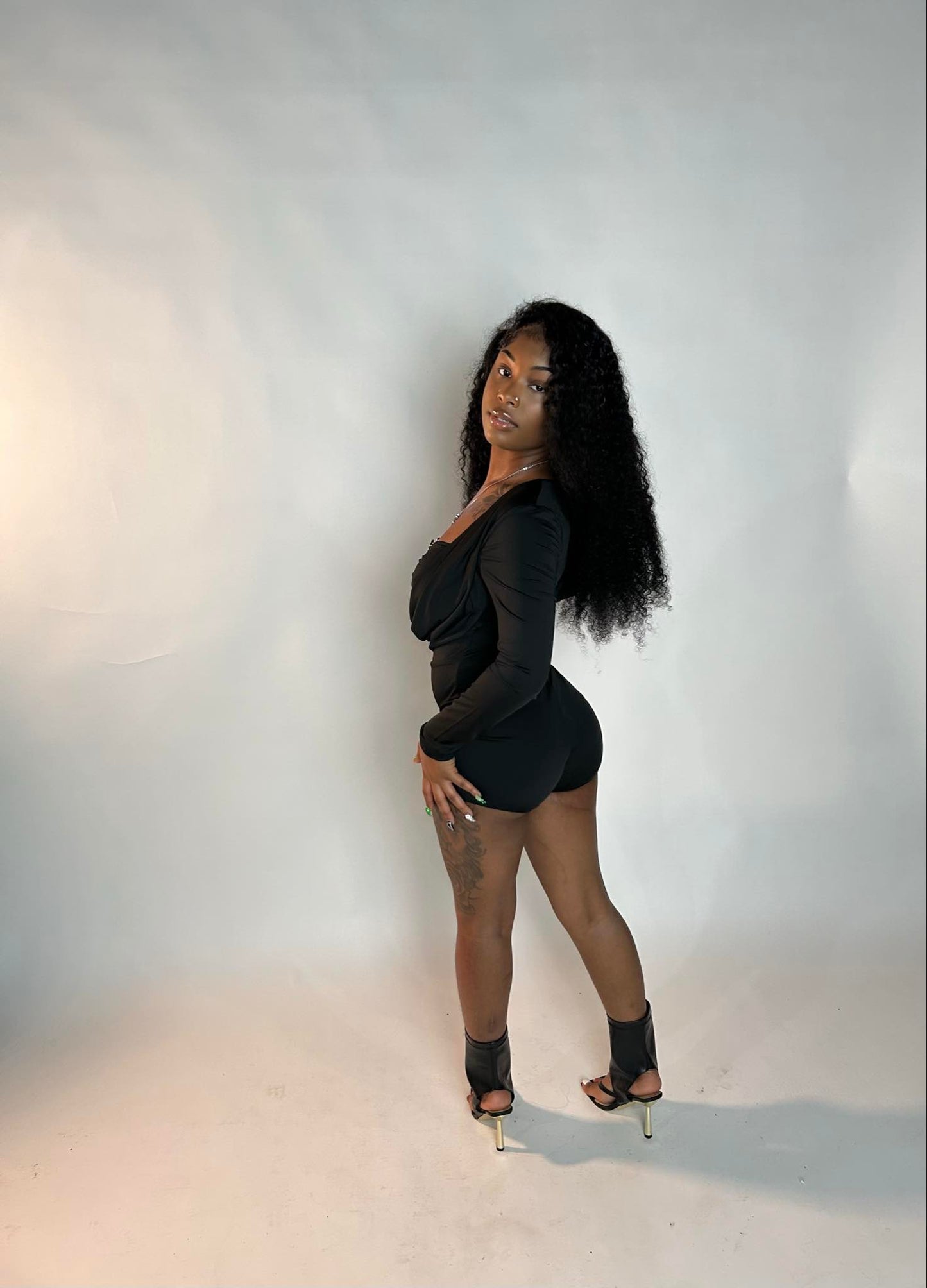 Date Night Romper-Black