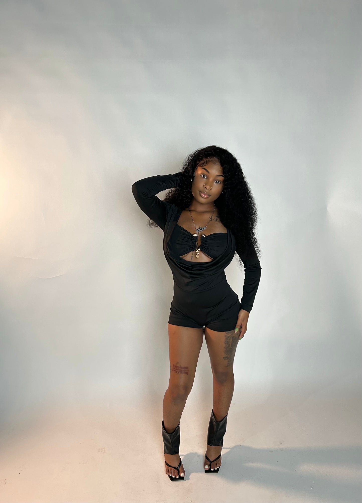 Date Night Romper-Black